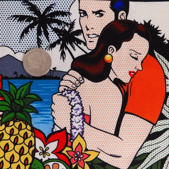 home seeing is easy pop art Roy Lichtenstein comic book Alexander Henry fabric - Picture 1 of 16